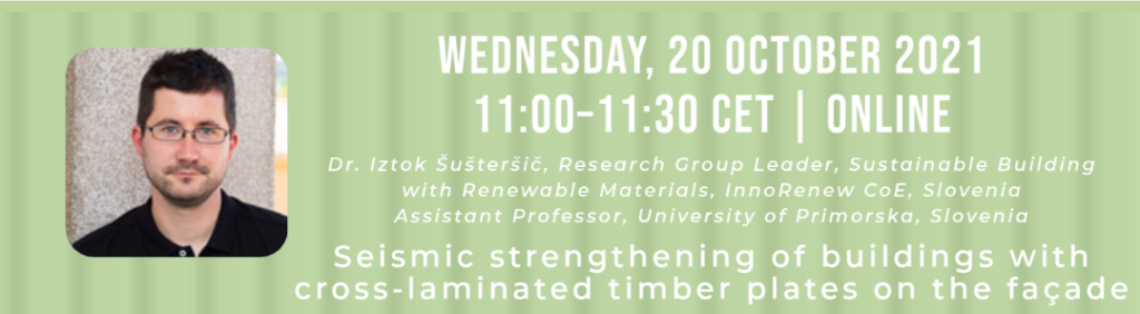 Webinar 11: Seismic strengthening of buildings with cross-laminated timber plates on the façade